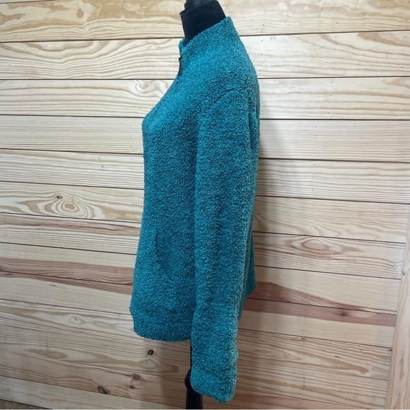 Natural Reflections Hunter Green Quarter Zip Sweater Jacket Pull Over Large - Picture 4 of 8